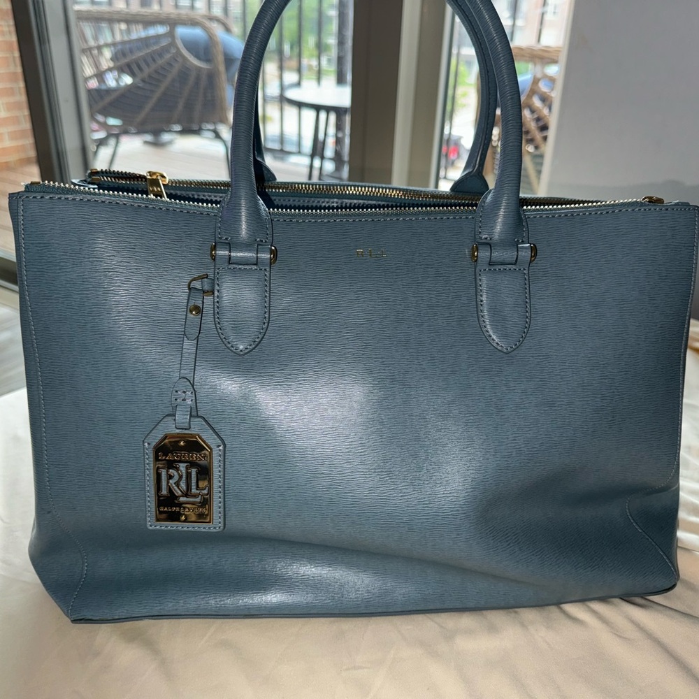 Light Blue Ralph Lauren Satchel/ Crossbody